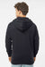 Independent Trading Company IND4000Z Mens Full Zip Hooded Sweatshirt Hoodie w/ Pockets Black Model Back