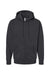 Independent Trading Co. IND4000Z Mens Full Zip Hooded Sweatshirt Hoodie Heather Charcoal Grey Flat Front