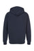 Independent Trading Company IND4000Z Mens Full Zip Hooded Sweatshirt Hoodie w/ Pockets Navy Blue Flat Back
