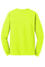 Gildan 5400 Mens Long Sleeve Crewneck T-Shirt Safety Green Flat Back