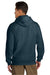 Gildan 19500 Mens Hammer Maxweight Hooded Sweatshirt Hoodie w/ Pouch Pocket Dusk Blue Model Back