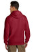 Gildan 19500 Mens Hammer Maxweight Hooded Sweatshirt Hoodie w/ Pouch Pocket Cherry Red Model Back