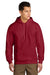 Gildan 19500 Mens Hammer Maxweight Hooded Sweatshirt Hoodie w/ Pouch Pocket Cherry Red Model Front