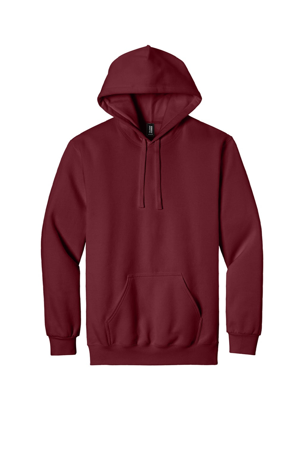 Gildan 19500 Mens Hammer Maxweight Hooded Sweatshirt Hoodie w/ Pouch Pocket Garnet Red Flat Front