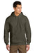 Gildan 19500 Mens Hammer Maxweight Hooded Sweatshirt Hoodie w/ Pouch Pocket Olive Green Model Front