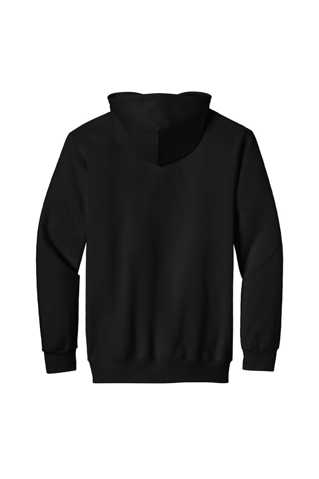 Gildan 19500 Mens Hammer Maxweight Hooded Sweatshirt Hoodie w/ Pouch Pocket Pitch Black Flat Back