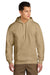 Gildan 19500 Mens Hammer Maxweight Hooded Sweatshirt Hoodie w/ Pouch Pocket Tan Model Front