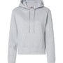 Badger Womens Crop Hooded Sweatshirt Hoodie - Oxford Grey - NEW