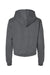 Badger 1261 Womens Crop Hooded Sweatshirt Hoodie Charcoal Grey Flat Back