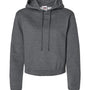 Badger Womens Crop Hooded Sweatshirt Hoodie - Charcoal Grey - NEW