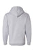 Bayside BA900 Mens USA Made Full Zip Hooded Sweatshirt Hoodie Dark Ash Grey Flat Back