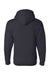 Bayside BA900 Mens USA Made Full Zip Hooded Sweatshirt Hoodie w/ Pockets Navy Blue Flat Back