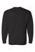 Bayside BA1102 Mens USA Made Crewneck Sweatshirt Black Flat Back