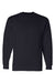 Bayside 1102 Mens USA Made Crewneck Sweatshirt Navy Blue Flat Front