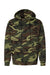 Code Five 3969 Mens Camo Pullover Hooded Fleece Sweatshirt Hoodie w/ Pouch Pocket Green Woodland Camo Flat Front