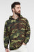 Code Five 3969 Mens Camo Pullover Hooded Fleece Sweatshirt Hoodie w/ Pouch Pocket Green Woodland Camo Model Front