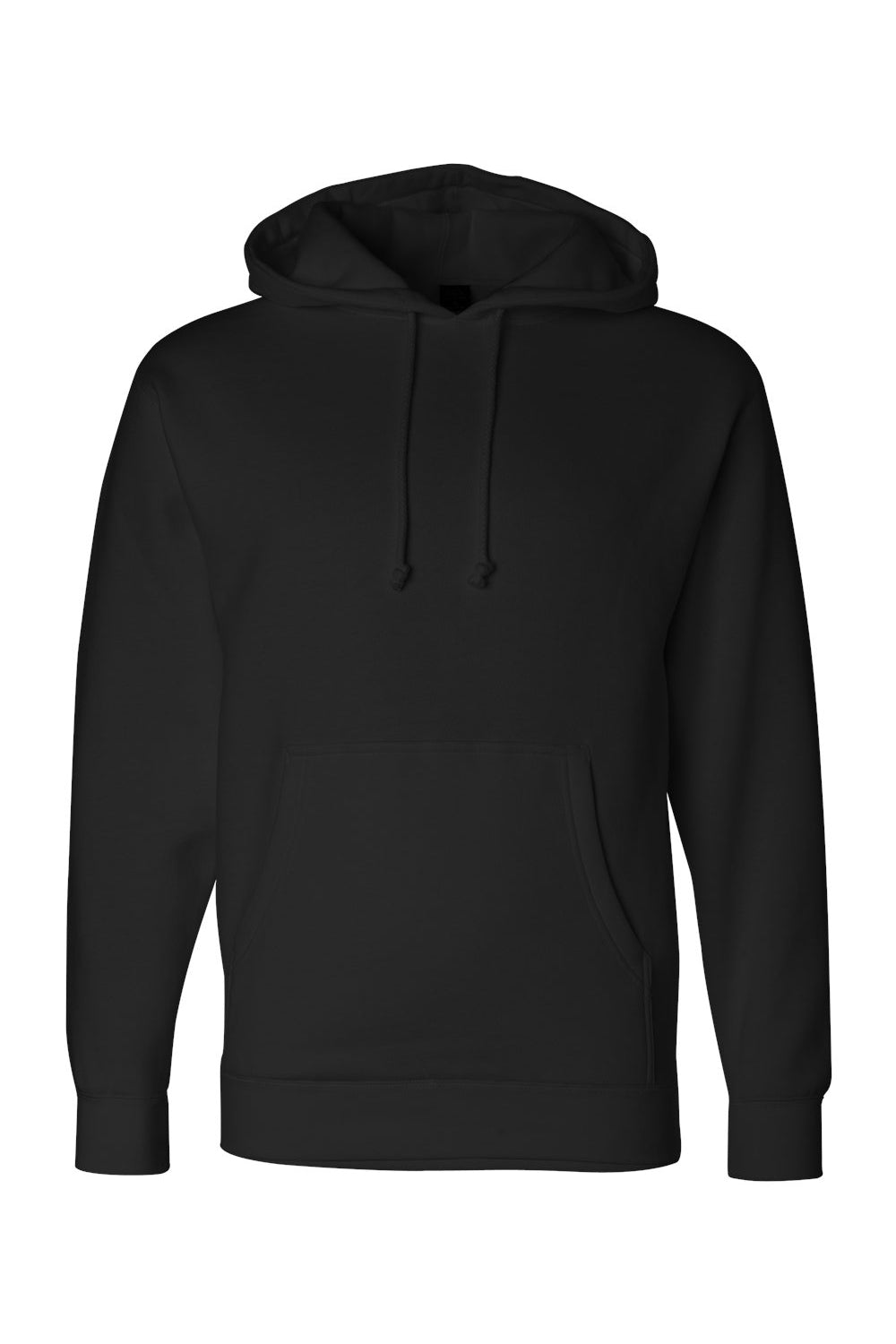 Independent Trading Company IND4000 Mens Hooded Sweatshirt Hoodie w/ Pouch Pocket Black Flat Front