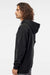 Independent Trading Company IND4000 Mens Hooded Sweatshirt Hoodie w/ Pouch Pocket Black Model Side