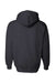 Independent Trading Company IND4000 Mens Hooded Sweatshirt Hoodie w/ Pouch Pocket Heather Charcoal Grey Flat Back