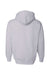 Independent Trading Company IND4000 Mens Hooded Sweatshirt Hoodie w/ Pouch Pocket Heather Grey Flat Back
