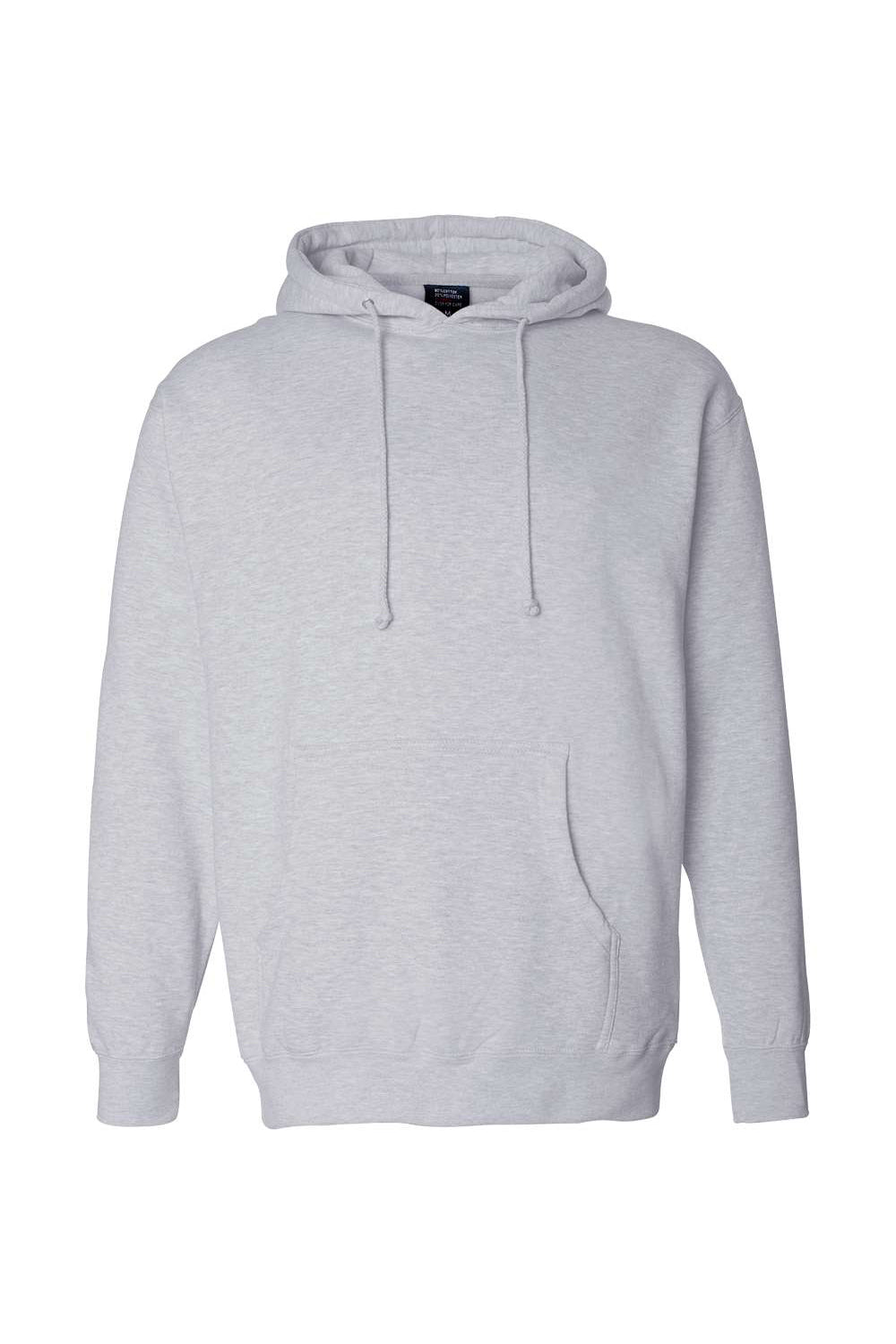 Independent Trading Co. IND4000 Mens Hooded Sweatshirt Hoodie Heather Grey Flat Front