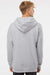 Independent Trading Company IND4000 Mens Hooded Sweatshirt Hoodie w/ Pouch Pocket Heather Grey Model Back