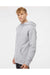 Independent Trading Co. IND4000 Mens Hooded Sweatshirt Hoodie Heather Grey Model Side
