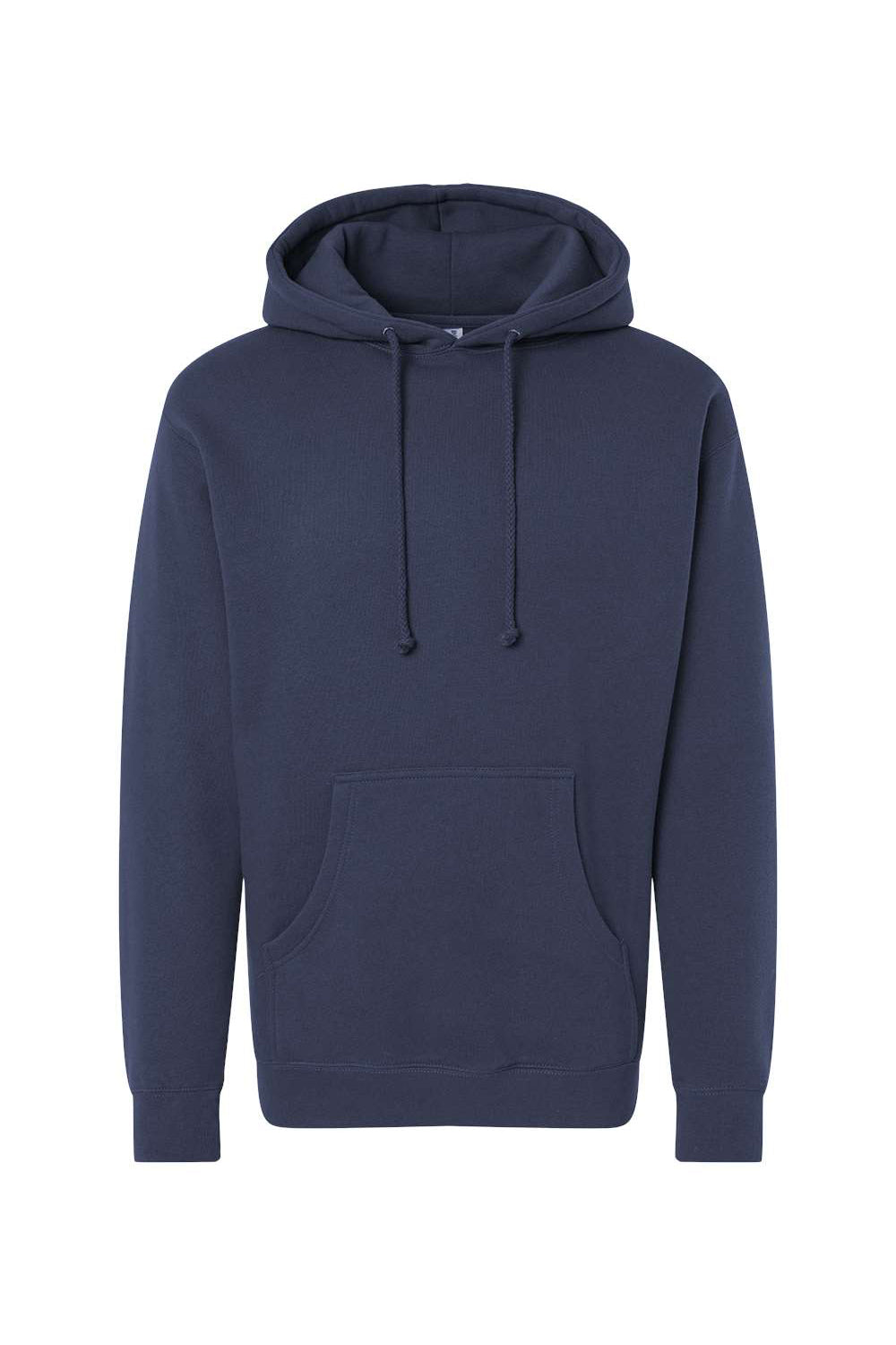 Independent Trading Co. IND4000 Mens Hooded Sweatshirt Hoodie Classic Navy Blue Flat Front