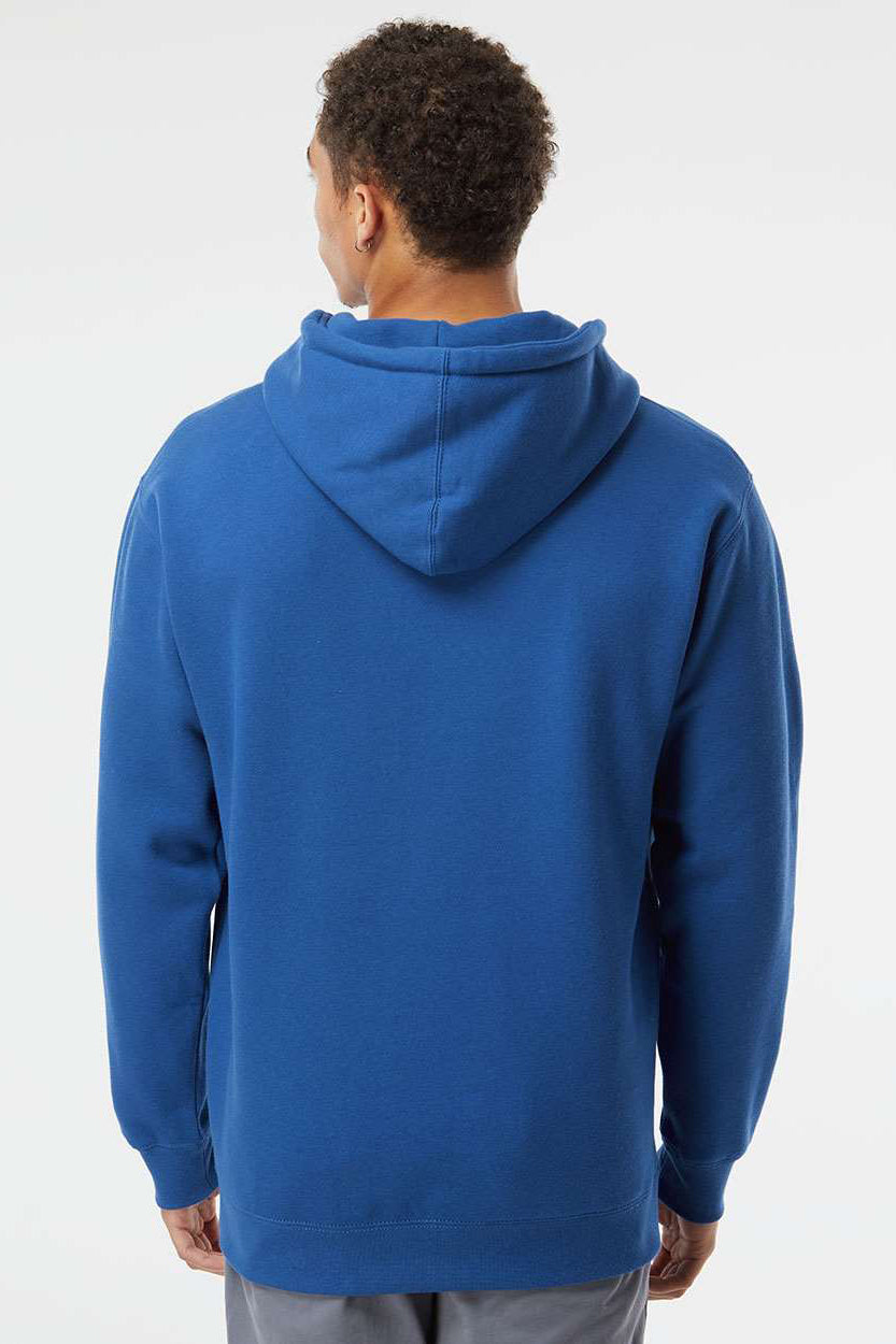 Independent Trading Company IND4000 Mens Hooded Sweatshirt Hoodie w/ Pouch Pocket Royal Blue Model Back