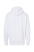 Independent Trading Company IND4000 Mens Hooded Sweatshirt Hoodie w/ Pouch Pocket White Flat Back
