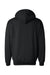 Badger 1254 Mens Hooded Sweatshirt Hoodie w/ Pouch Pocket Black Flat Back