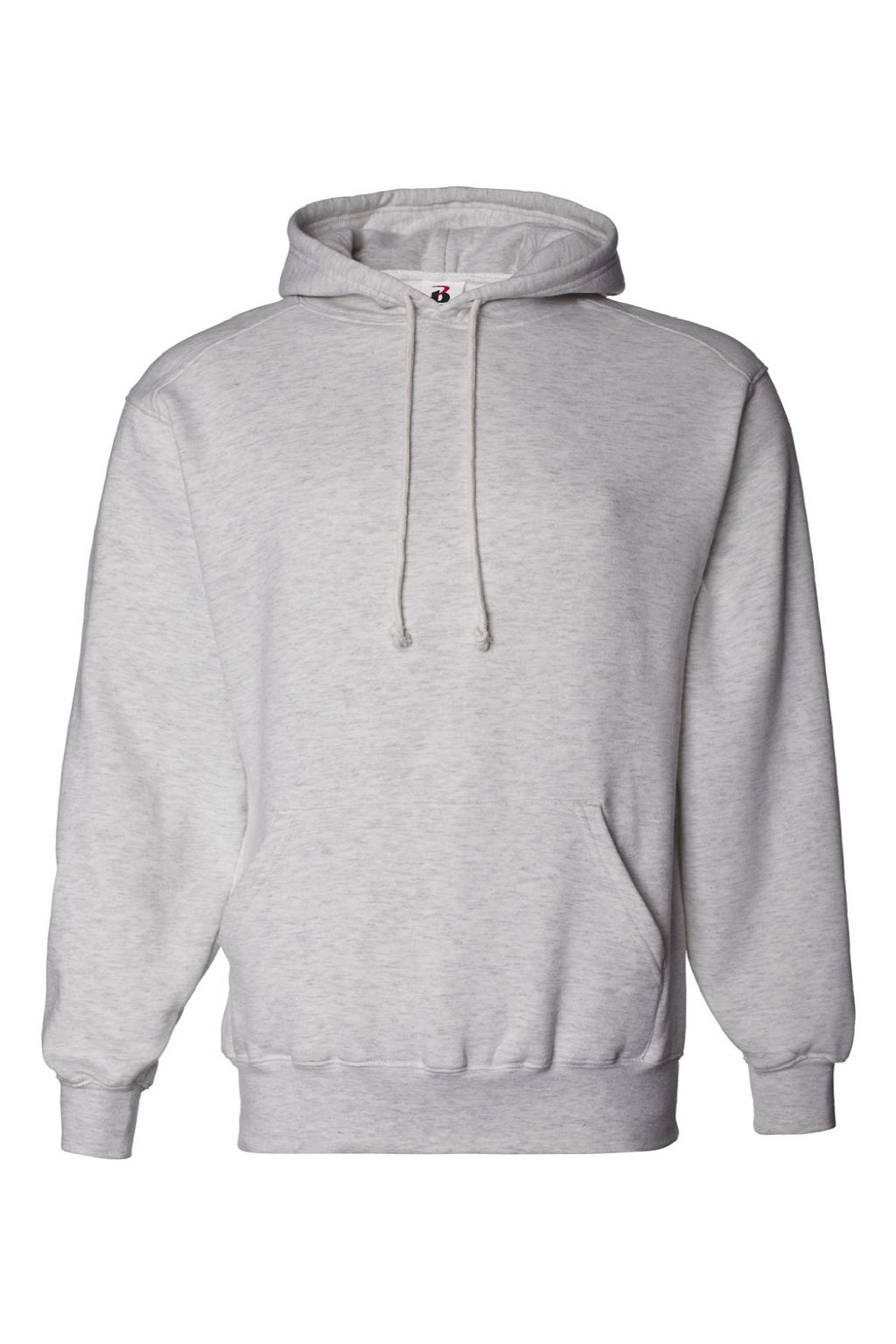 Badger 1254 Mens Hooded Sweatshirt Hoodie w/ Pouch Pocket Oxford Grey Flat Front