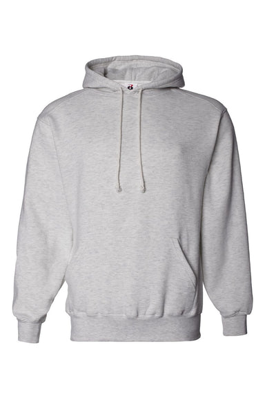 Badger 1254 Mens Hooded Sweatshirt Hoodie w/ Pouch Pocket Oxford Grey Flat Front