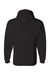 Bayside BA960 Mens USA Made Hooded Sweatshirt Hoodie Black Flat Back