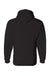 Bayside BA960 Mens USA Made Hooded Sweatshirt Hoodie w/ Pouch Pocket Black Flat Back