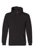 Bayside BA960 Mens USA Made Hooded Sweatshirt Hoodie w/ Pouch Pocket Black Flat Front
