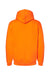 Bayside BA960 Mens USA Made Hooded Sweatshirt Hoodie w/ Pouch Pocket Bright Orange Flat Back