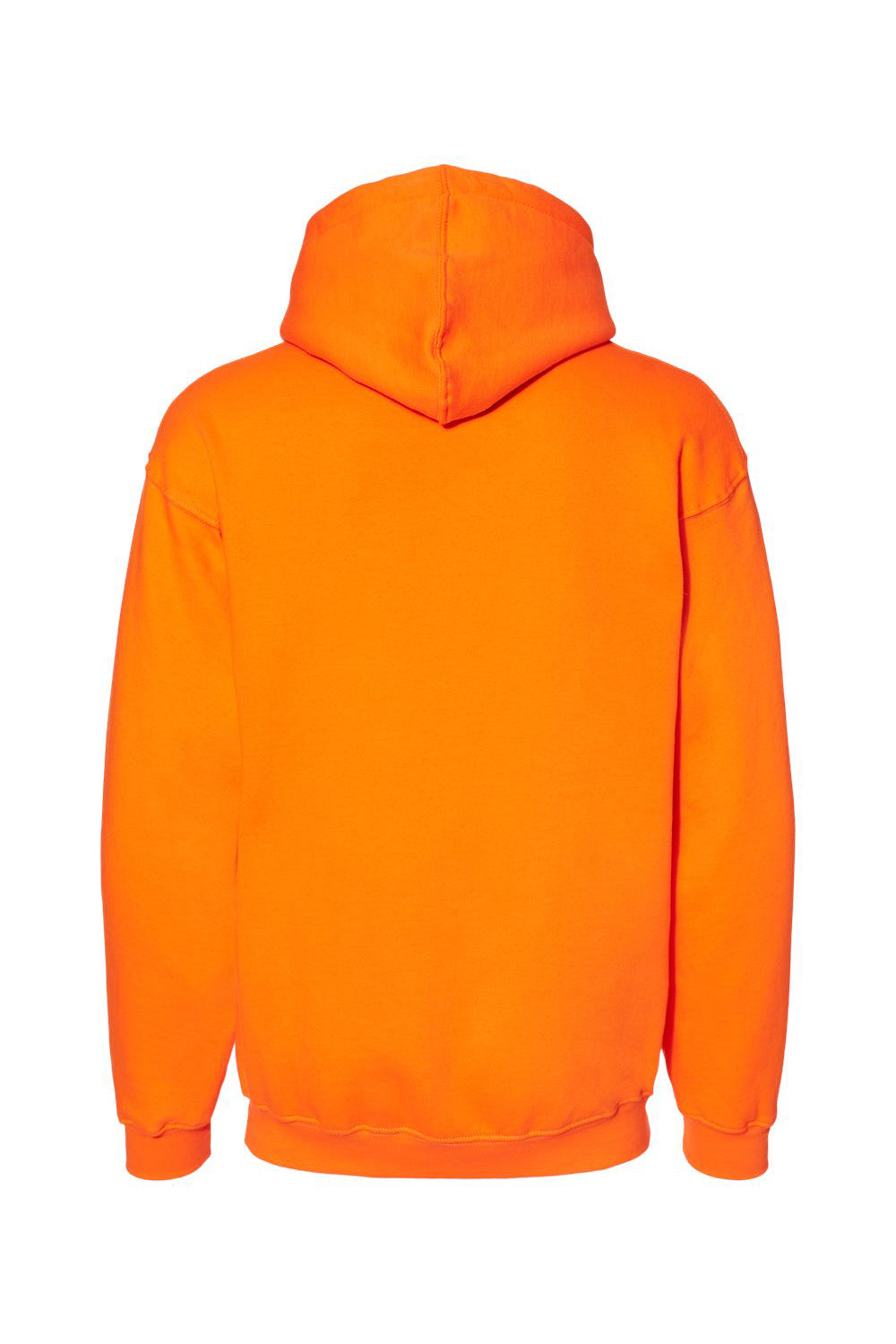 Bayside BA960 Mens USA Made Hooded Sweatshirt Hoodie Bright Orange Flat Back