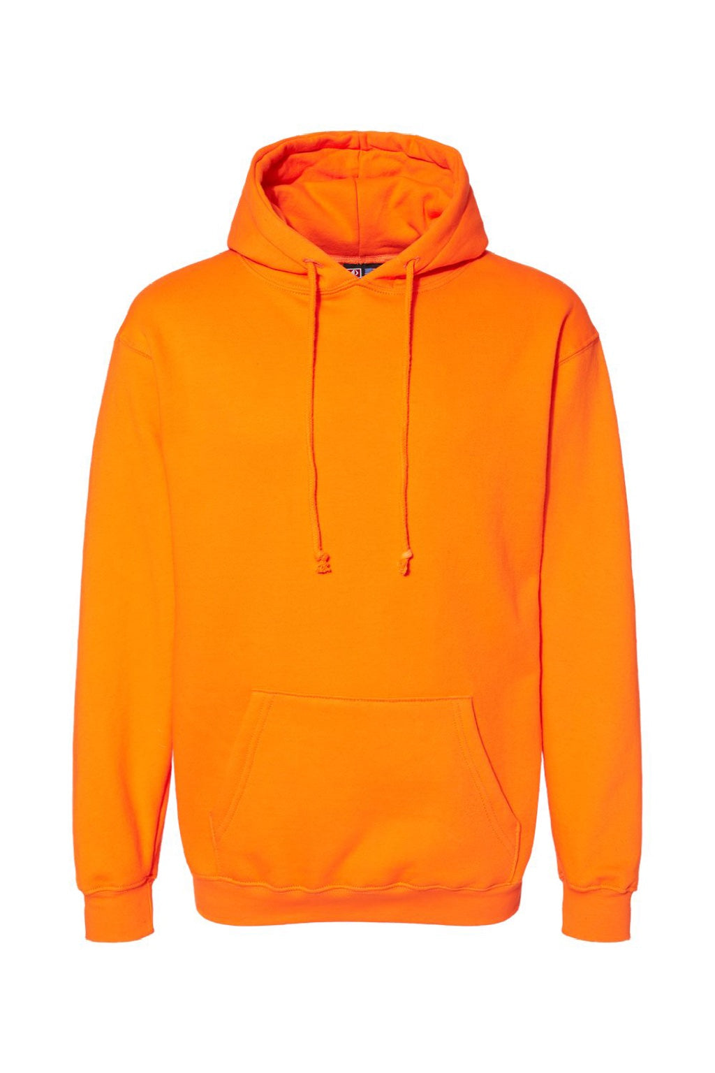 Bayside BA960 Mens USA Made Hooded Sweatshirt Hoodie w/ Pouch Pocket Bright Orange Flat Front