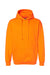 Bayside BA960 Mens USA Made Hooded Sweatshirt Hoodie w/ Pouch Pocket Bright Orange Flat Front