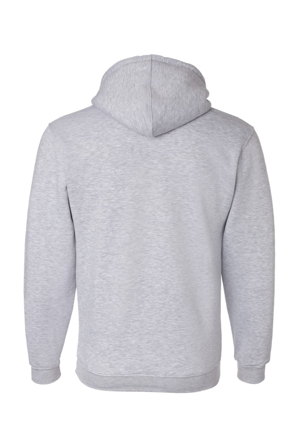 Bayside BA960 Mens USA Made Hooded Sweatshirt Hoodie w/ Pouch Pocket Dark Ash Grey Flat Back