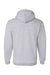 Bayside BA960 Mens USA Made Hooded Sweatshirt Hoodie w/ Pouch Pocket Dark Ash Grey Flat Back