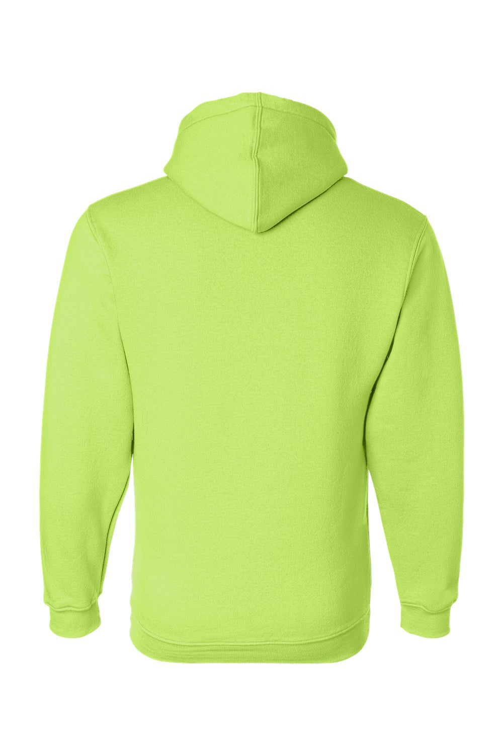 Bayside BA960 Mens USA Made Hooded Sweatshirt Hoodie Lime Green Flat Back