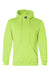 Bayside BA960 Mens USA Made Hooded Sweatshirt Hoodie Lime Green Flat Front