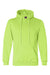 Bayside BA960 Mens USA Made Hooded Sweatshirt Hoodie w/ Pouch Pocket Lime Green Flat Front