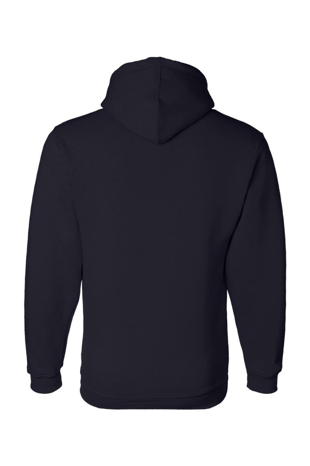 Bayside BA960 Mens USA Made Hooded Sweatshirt Hoodie w/ Pouch Pocket Navy Blue Flat Back