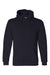 Bayside BA960 Mens USA Made Hooded Sweatshirt Hoodie w/ Pouch Pocket Navy Blue Flat Front