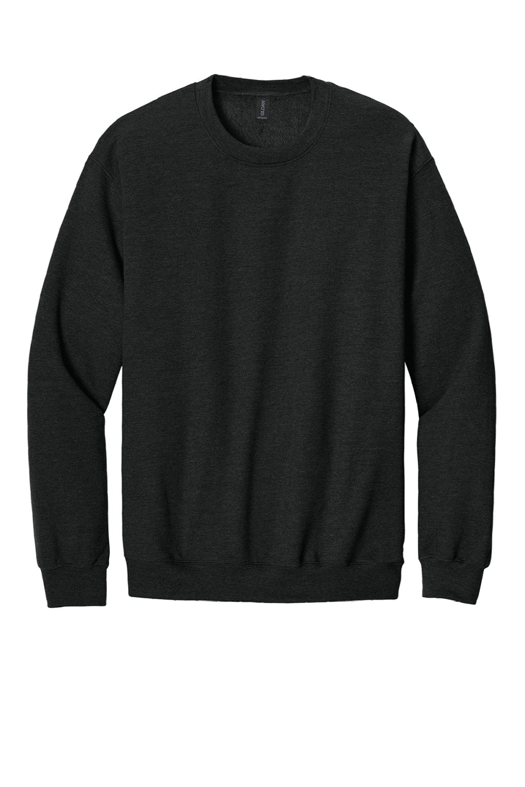Gildan SF000 Mens Softstyle Crewneck Sweatshirt Heather Black Flat Front