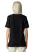 American Apparel 1PQ Mens Short Sleeve Mock Neck T-Shirt Black Model Back