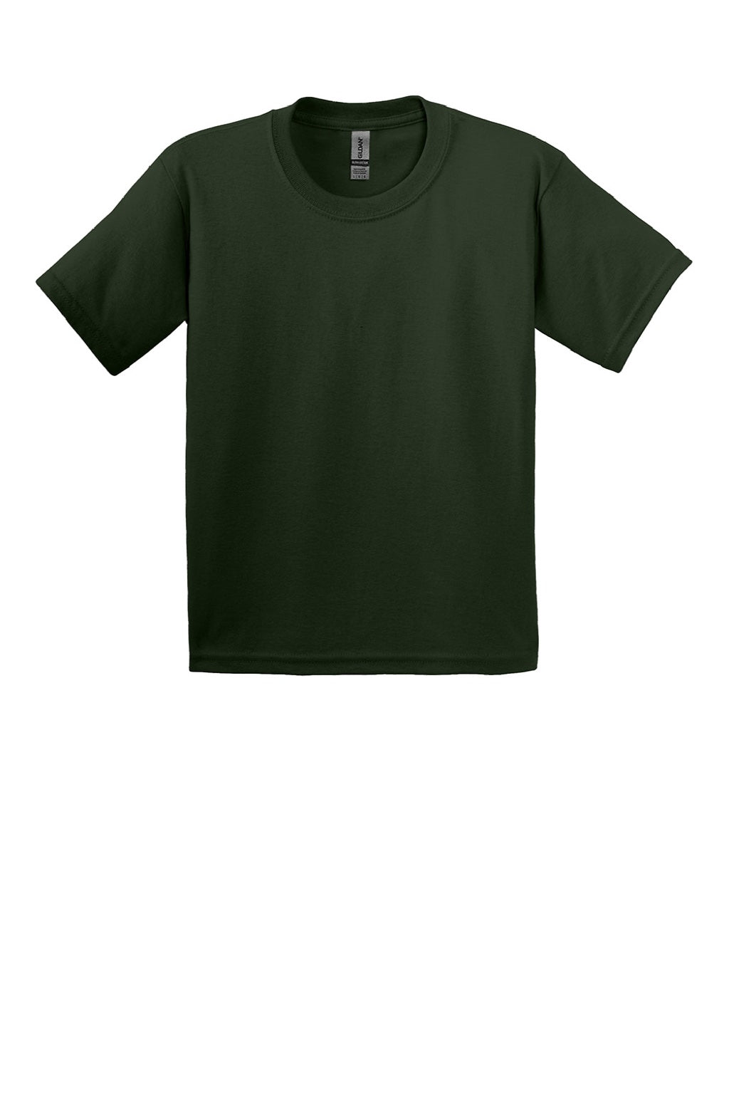 Gildan 2000B Youth Ultra Short Sleeve Crewneck T-Shirt Forest Green Flat Front